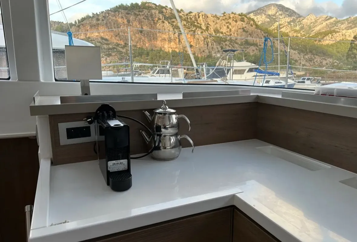 Salon of Sail Spazio, a Bali 4.2 catamaran at Marmaris, Turkey