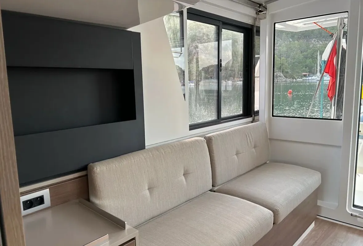 Galley of Sail Spazio, a Bali 4.2 catamaran at Marmaris, Turkey