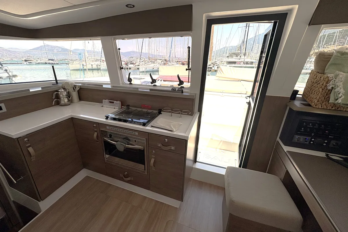Sail Spazio, a Bali 4.2 catamaran at Marmaris, Turkey