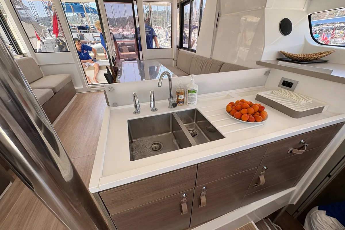 Sail Spazio, a Bali 4.2 catamaran at Marmaris, Turkey
