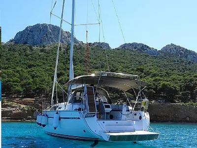 Head on Rea, a Bavaria Cruiser 46 sailboat at Municipal Unit of Lefkada, Greece