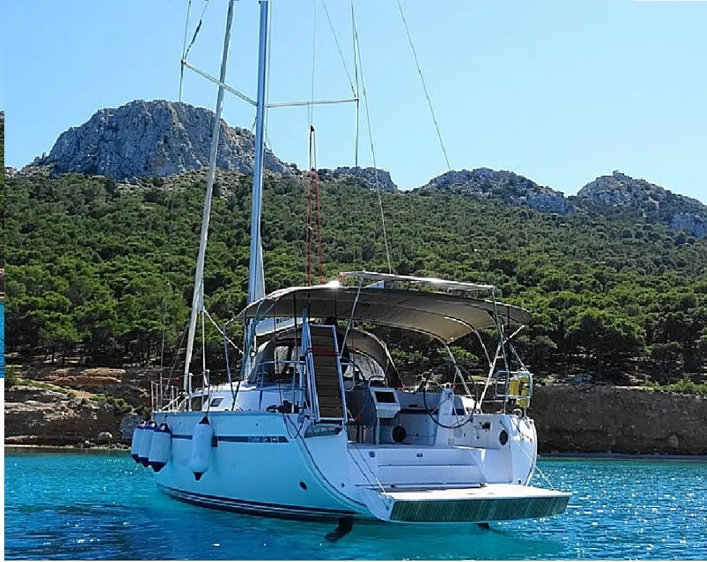 Head on Rea, a Bavaria Cruiser 46 sailboat at Municipal Unit of Lefkada, Greece