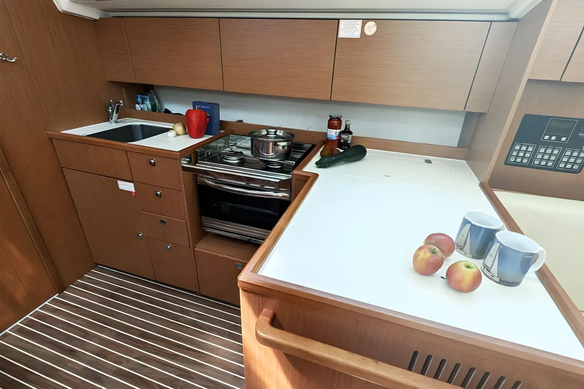 Blue Eyes, a Bavaria C42 sailboat at Palma de Mallorca, Spain