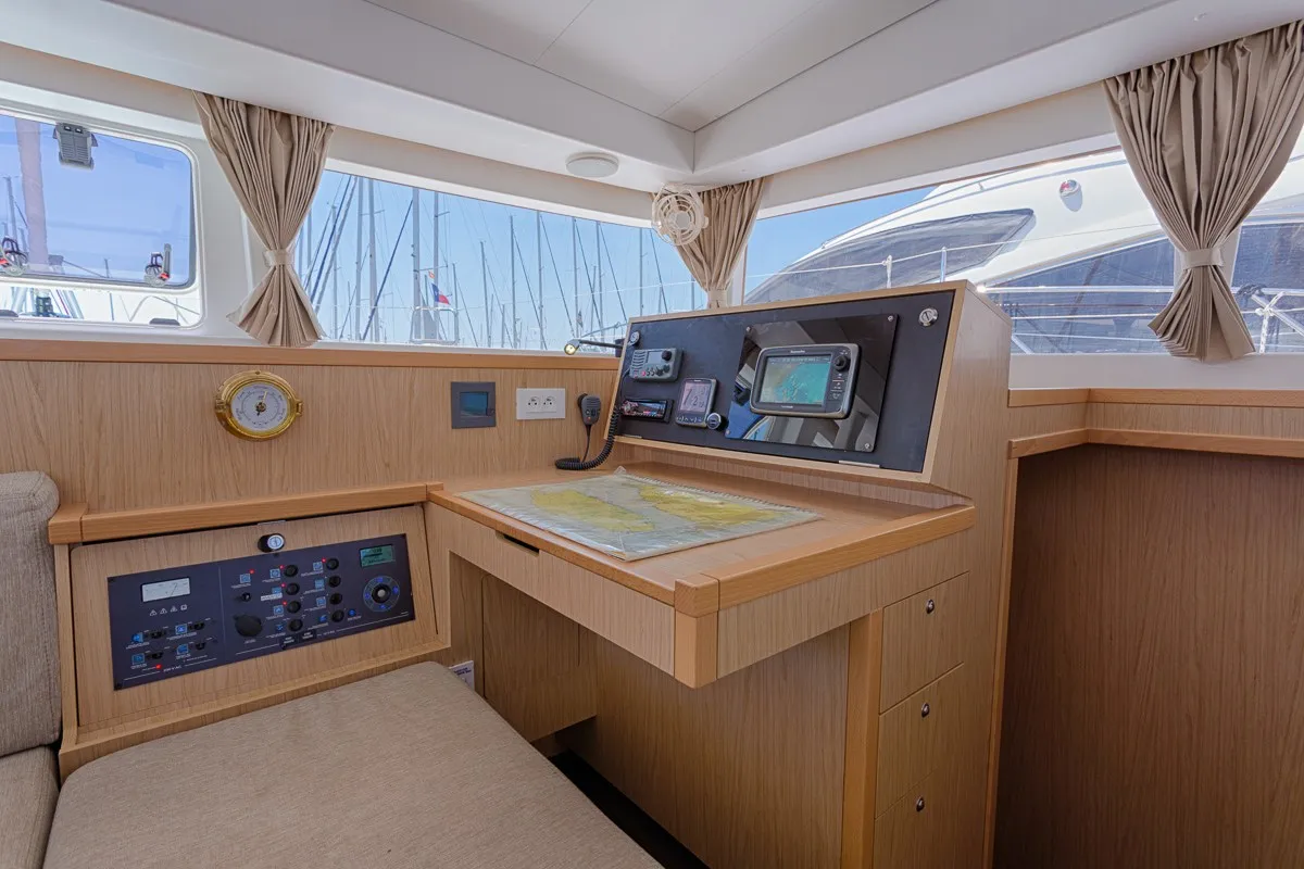 Salon of Sunshine, a Lagoon 400 S2 catamaran at Split, Croatia