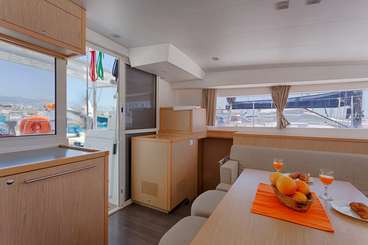 Salon of Sunshine, a Lagoon 400 S2 catamaran at Split, Croatia