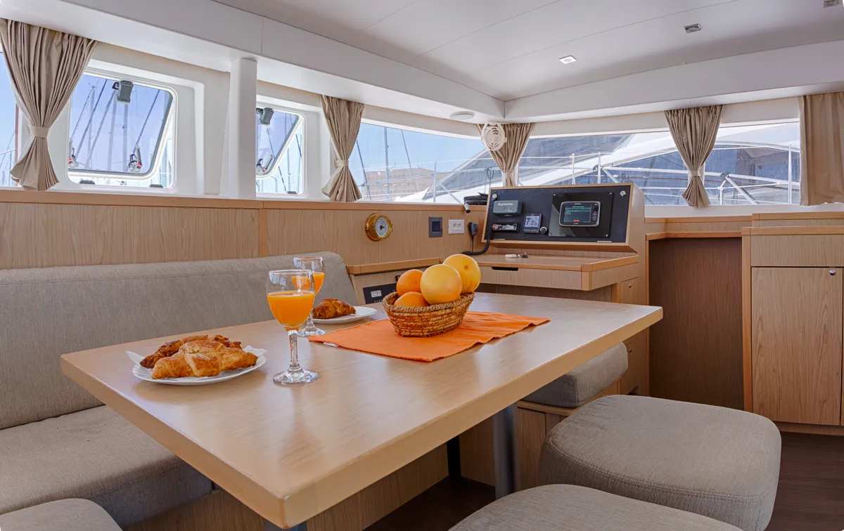 Salon of Sunshine, a Lagoon 400 S2 catamaran at Split, Croatia