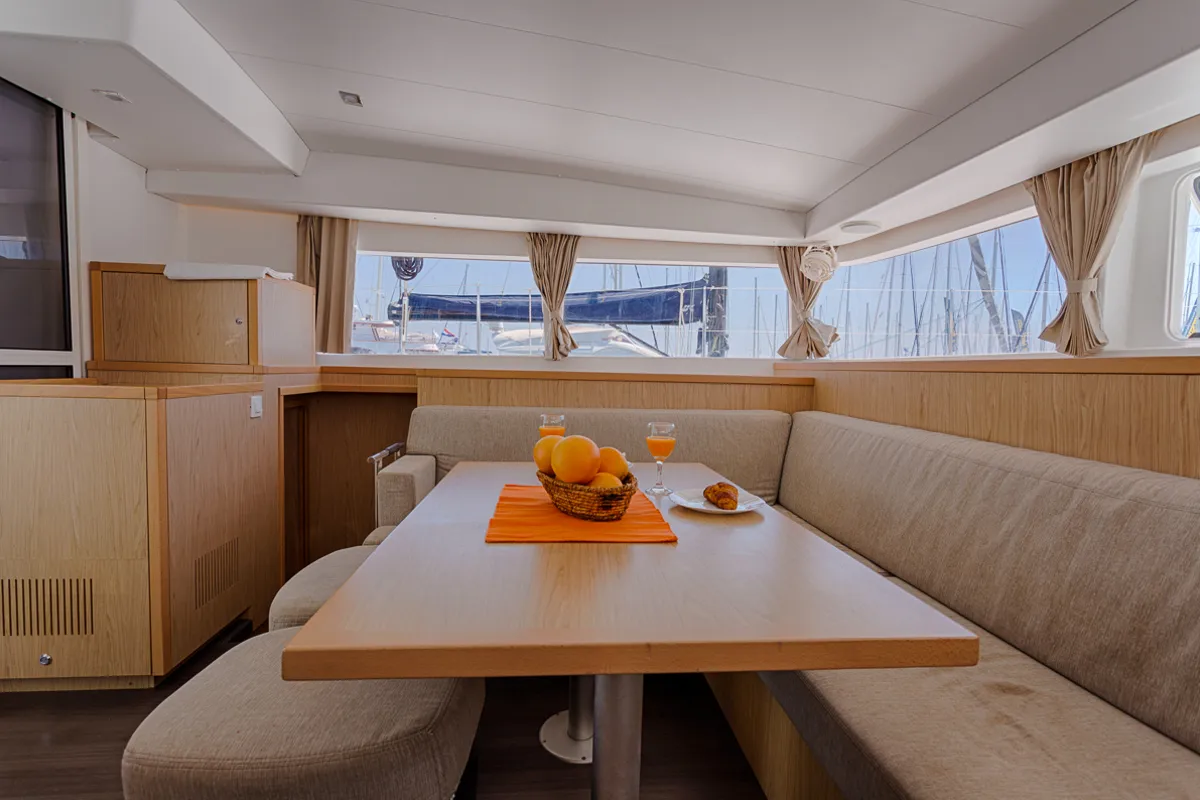 Salon of Sunshine, a Lagoon 400 S2 catamaran at Split, Croatia