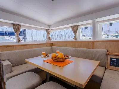 Salon of Sunshine, a Lagoon 400 S2 catamaran at Split, Croatia