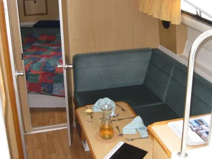 Salon of Cygnet Capri WHS, a motorboat at Laggan, United Kingdom