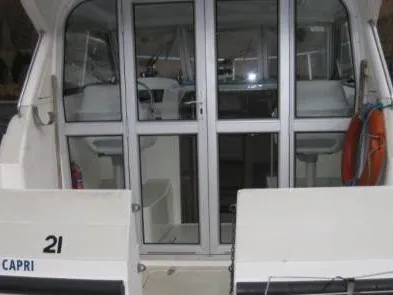 Deck of Cygnet Capri WHS, a motorboat at Laggan, United Kingdom