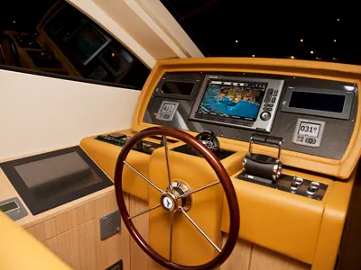 Cockpit of Premium +, a Abacus 78 Fly motor yacht at Seget Donji, Croatia