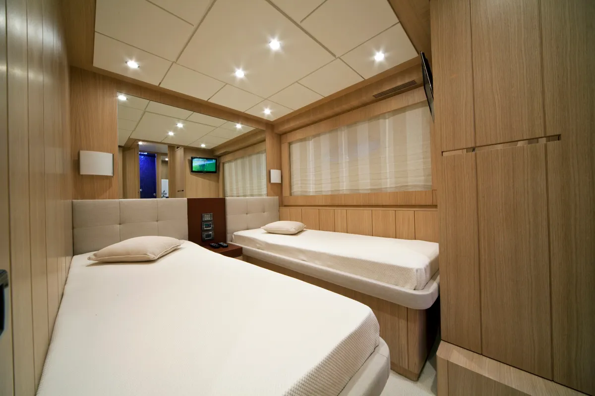 Cabin on Premium +, a Abacus 78 Fly motor yacht at Seget Donji, Croatia