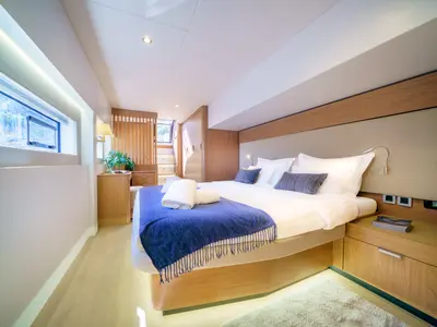 Cabin on Farben, a Bali 5.8 catamaran at Kaštela, Croatia