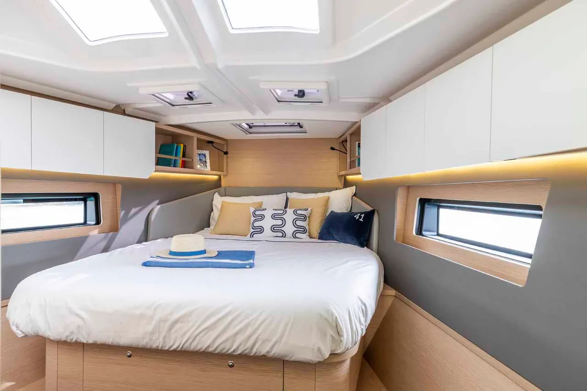 Cabin on Vikonteza, a Dufour 41 Performance sailboat at Grad Biograd na Moru, Croatia