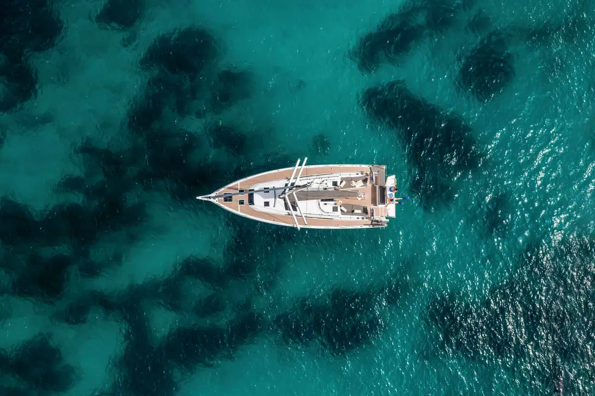 Exterior view of Vikonteza, a Dufour 41 Performance sailboat at Grad Biograd na Moru, Croatia