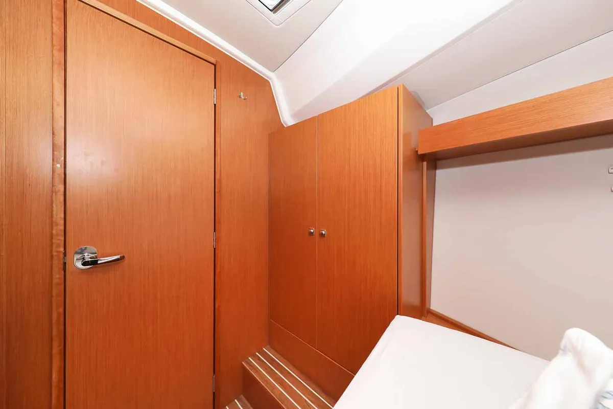 Cabin on RUMBA, a Bavaria C42 sailboat at Grad Biograd na Moru, Croatia