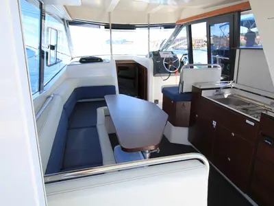 Salon of Sabina, a Delphia Yachts Platinum 989 Fly motor yacht at Kukljica, Croatia