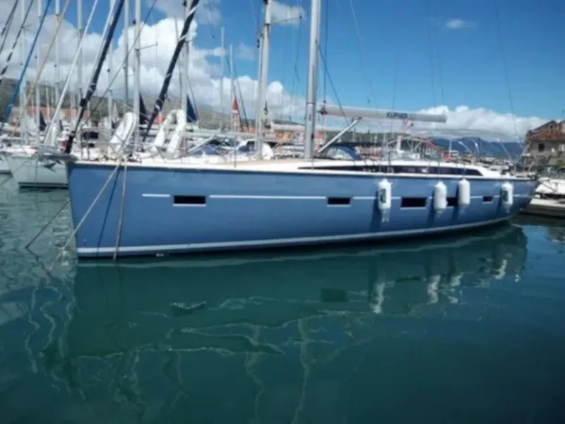 Exterior view of Prestige, a D&D Kufner 50 sailboat at Grad Trogir, Croatia