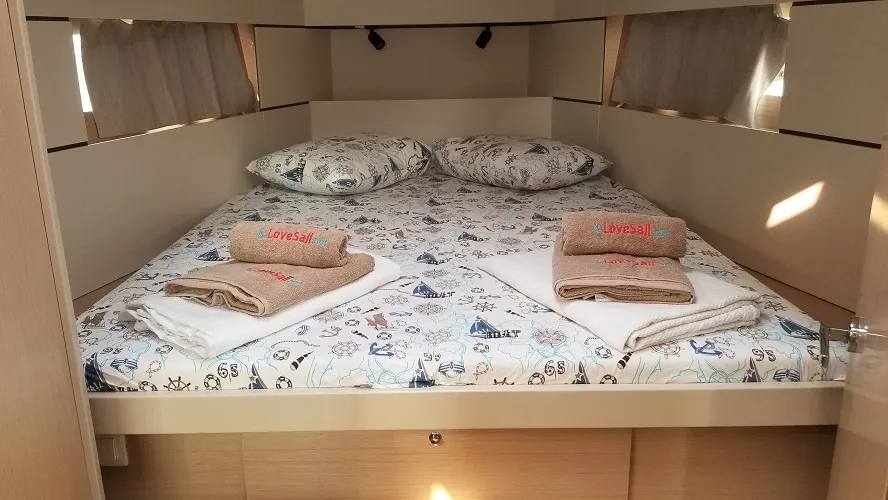 Cabin on Rosa Bella, a Beneteau Oceanis 38.1 sailboat at Fethiye, Turkey