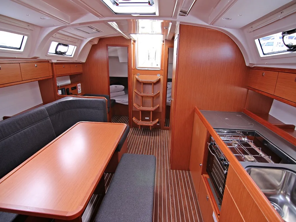 Salon of Rebecca, a Bavaria Cruiser 41 sailboat at Sukošan, Croatia