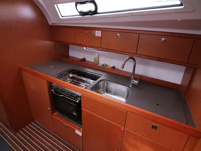 Galley of Rebecca, a Bavaria Cruiser 41 sailboat at Sukošan, Croatia