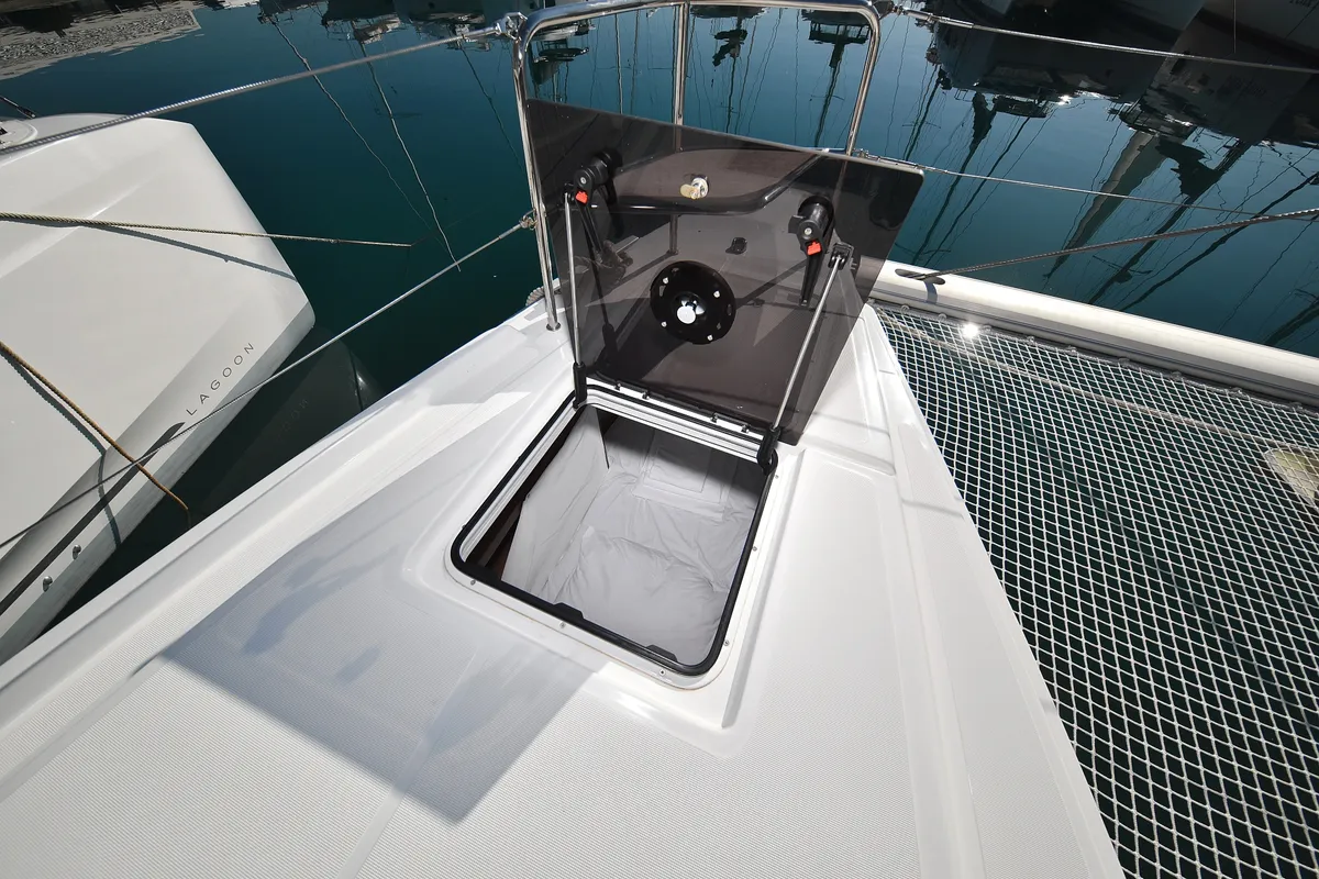 Shadow, a Lagoon 50 catamaran at Sukošan, Croatia