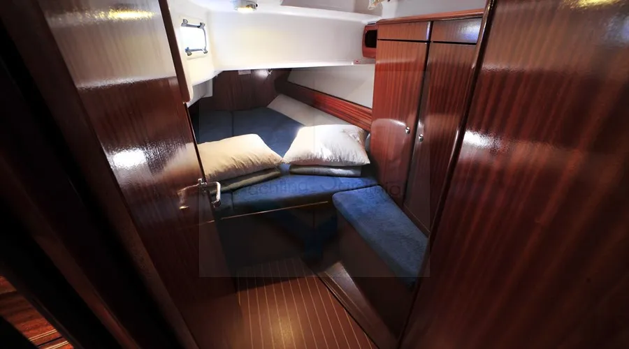 Cabin on Tommy, a Bavaria 38 sailboat at Olbia, Italy