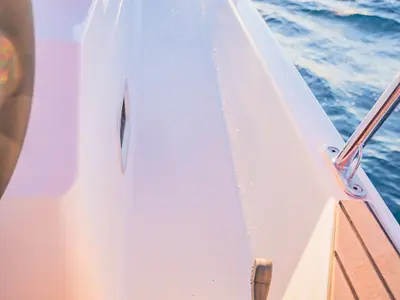 Deck of Emotion, a Jeanneau Sun Odyssey 410 sailboat at Athens, Greece