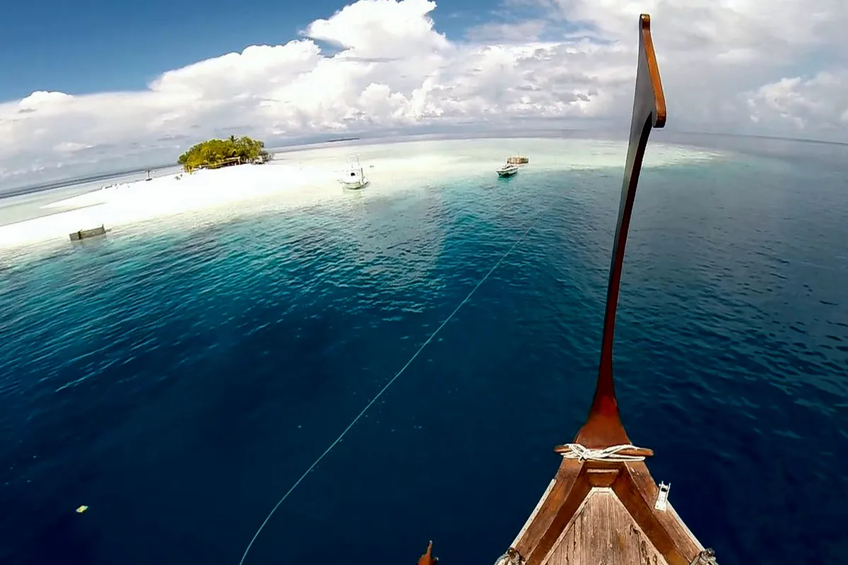 Exterior view of Stella 1, a Gulet Wooden motor yacht motor yacht at Malé, Maldives