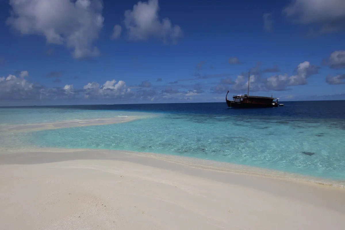 Exterior view of Stella 1, a Gulet Wooden motor yacht motor yacht at Malé, Maldives