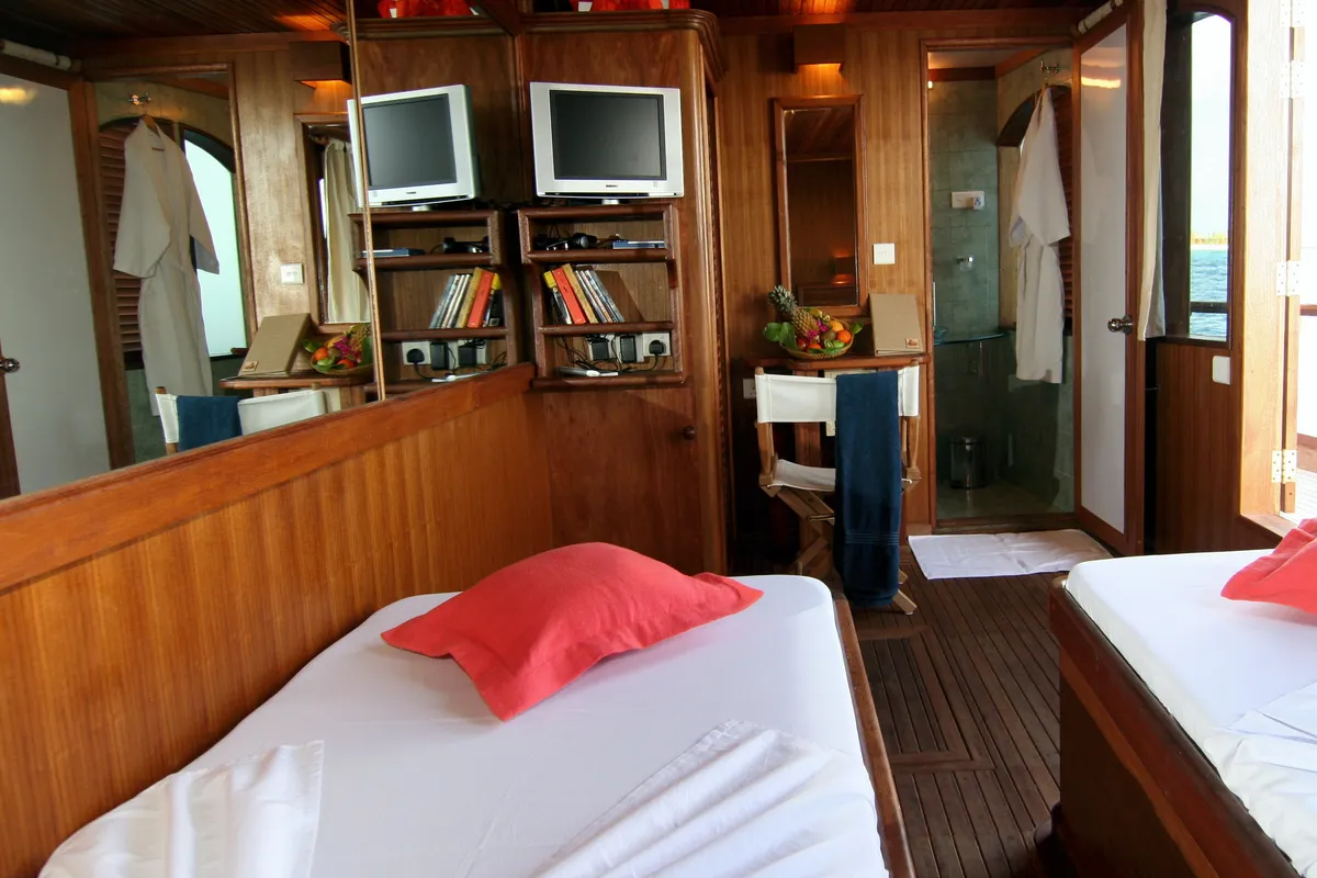 Cabin on Stella 1, a Gulet Wooden motor yacht motor yacht at Malé, Maldives