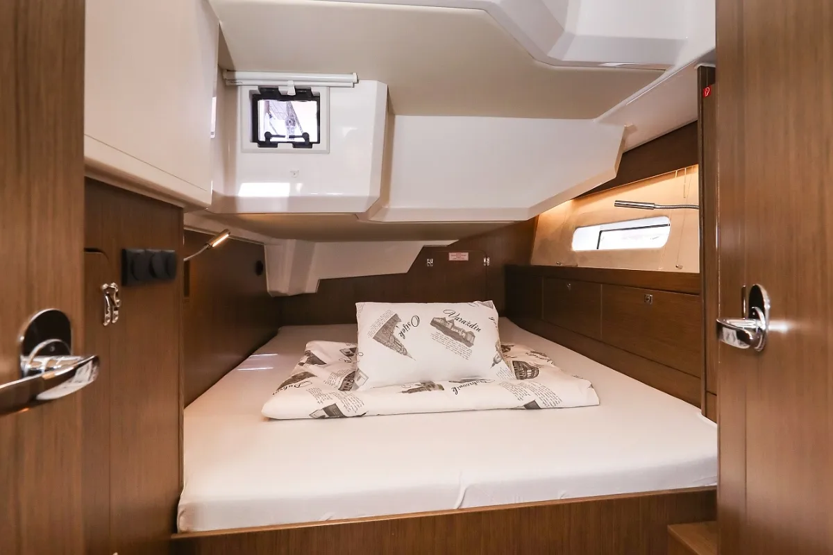 Cabin on Lana, a Bavaria C46 sailboat at Pirovac, Croatia