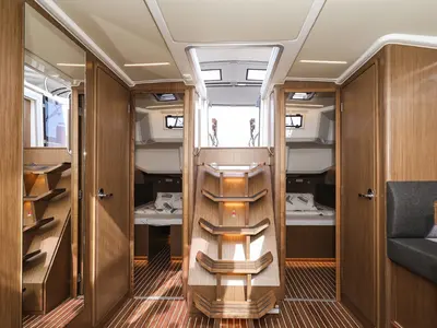 Salon of Lana, a Bavaria C46 sailboat at Pirovac, Croatia
