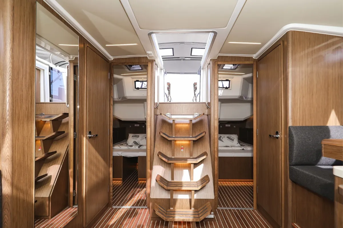 Salon of Lana, a Bavaria C46 sailboat at Pirovac, Croatia