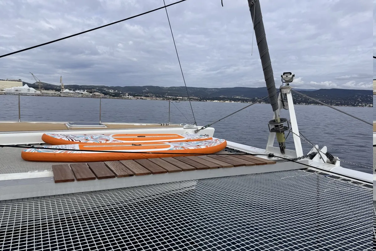 Sabine, a Lagoon 570 catamaran at La Ciotat, France