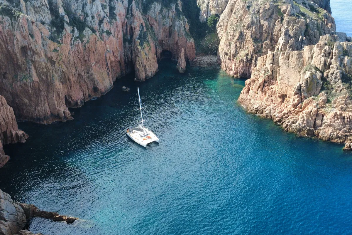 Sabine, a Lagoon 570 catamaran at La Ciotat, France