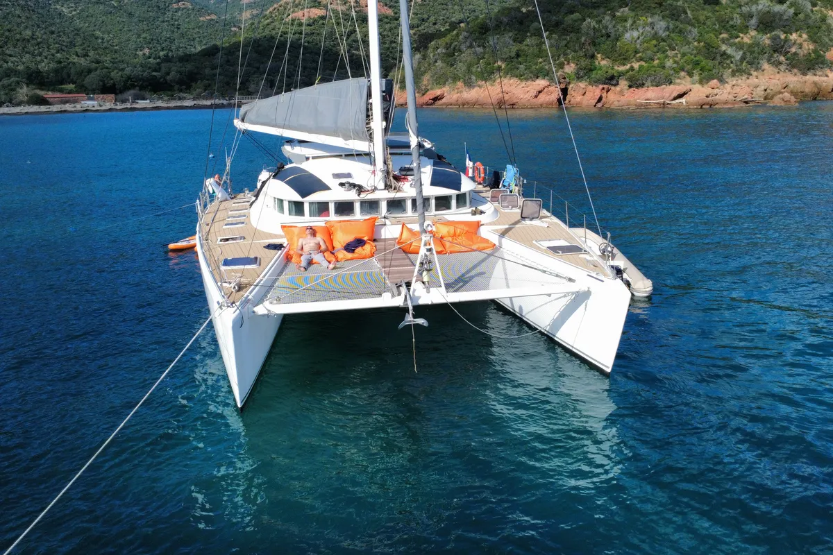 Sabine, a Lagoon 570 catamaran at La Ciotat, France