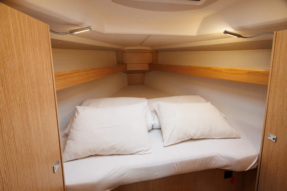 Head on Roko, a Bavaria Cruiser 34 Style sailboat at Zadar, Croatia