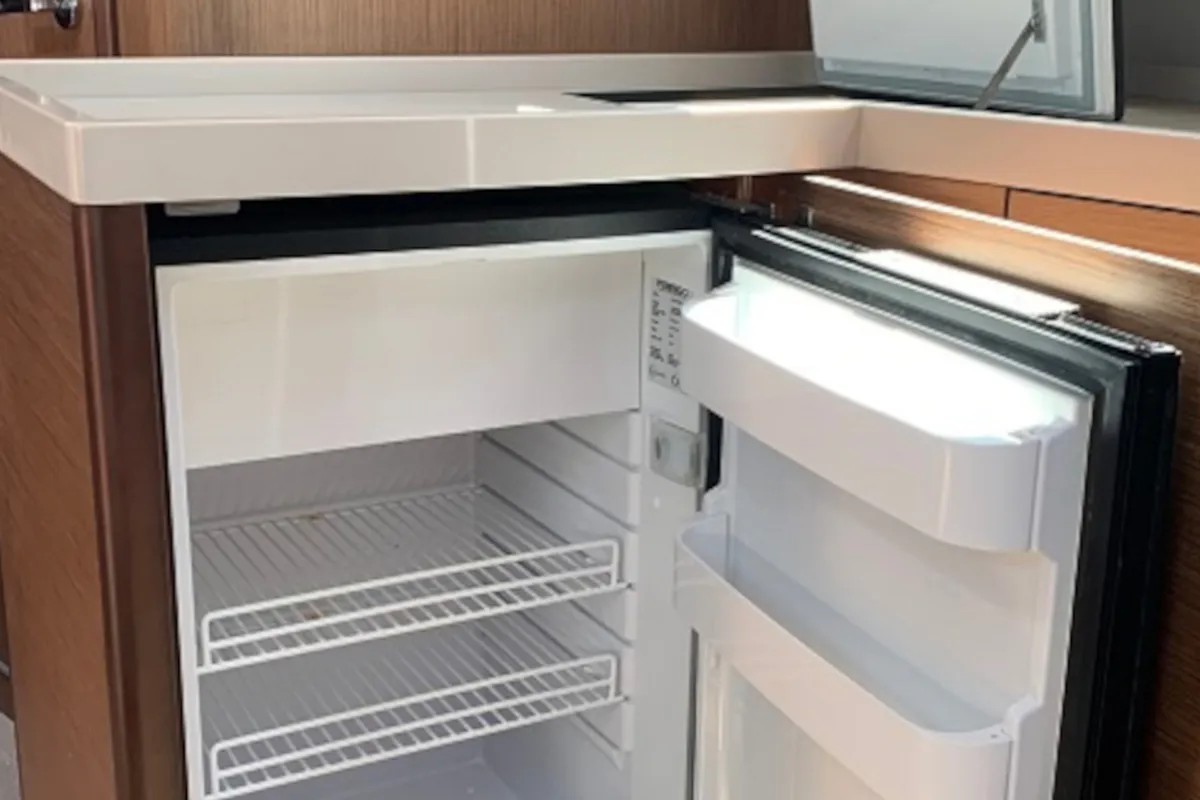 Galley of Serenity, a Beneteau Oceanis 46.1 sailboat at Skiathos, Greece