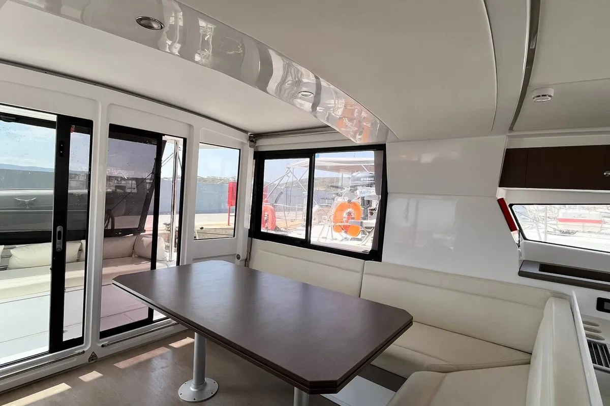 Salon of Micha, a Bali 4.1 - 4 + 2 cab.* catamaran at Lavrion, Greece