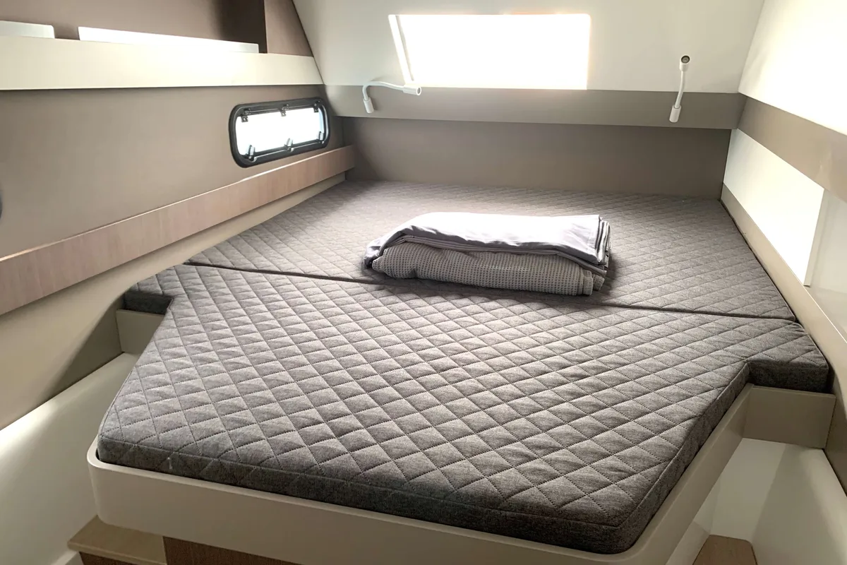 Cabin on Micha, a Bali 4.1 - 4 + 2 cab.* catamaran at Lavrion, Greece