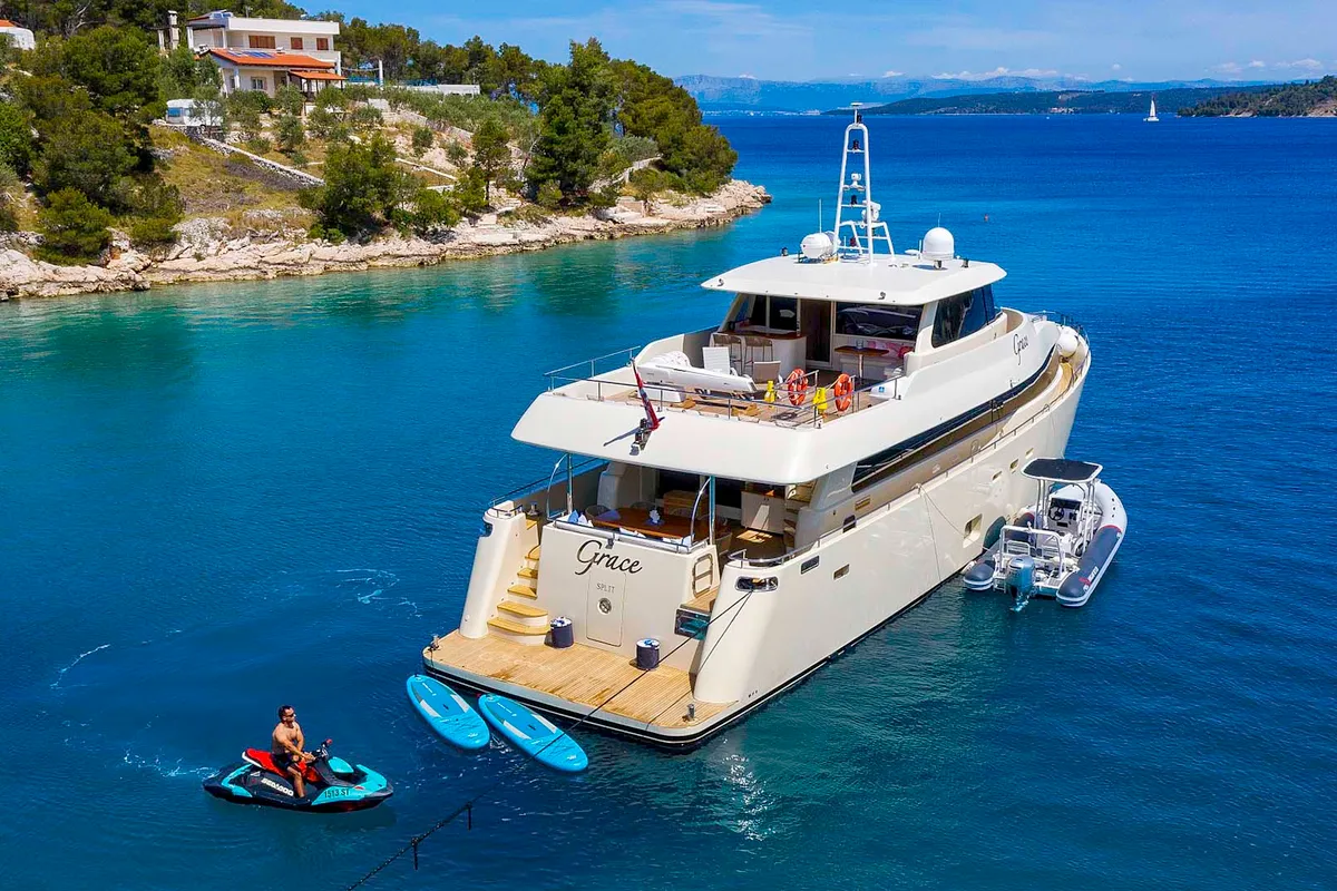 Exterior view of Grace, a Gulet Motoryacht motor yacht at Split, Croatia