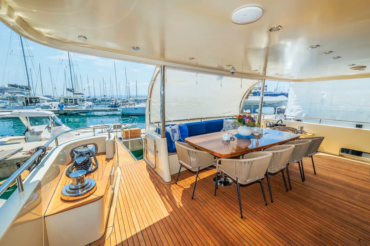 Deck of Grace, a Gulet Motoryacht motor yacht at Split, Croatia