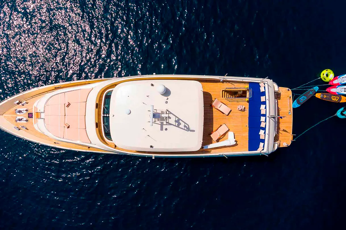 Deck of Grace, a Gulet Motoryacht motor yacht at Split, Croatia