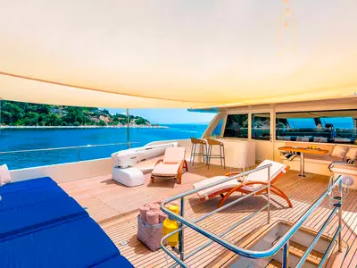 Deck of Grace, a Gulet Motoryacht motor yacht at Split, Croatia