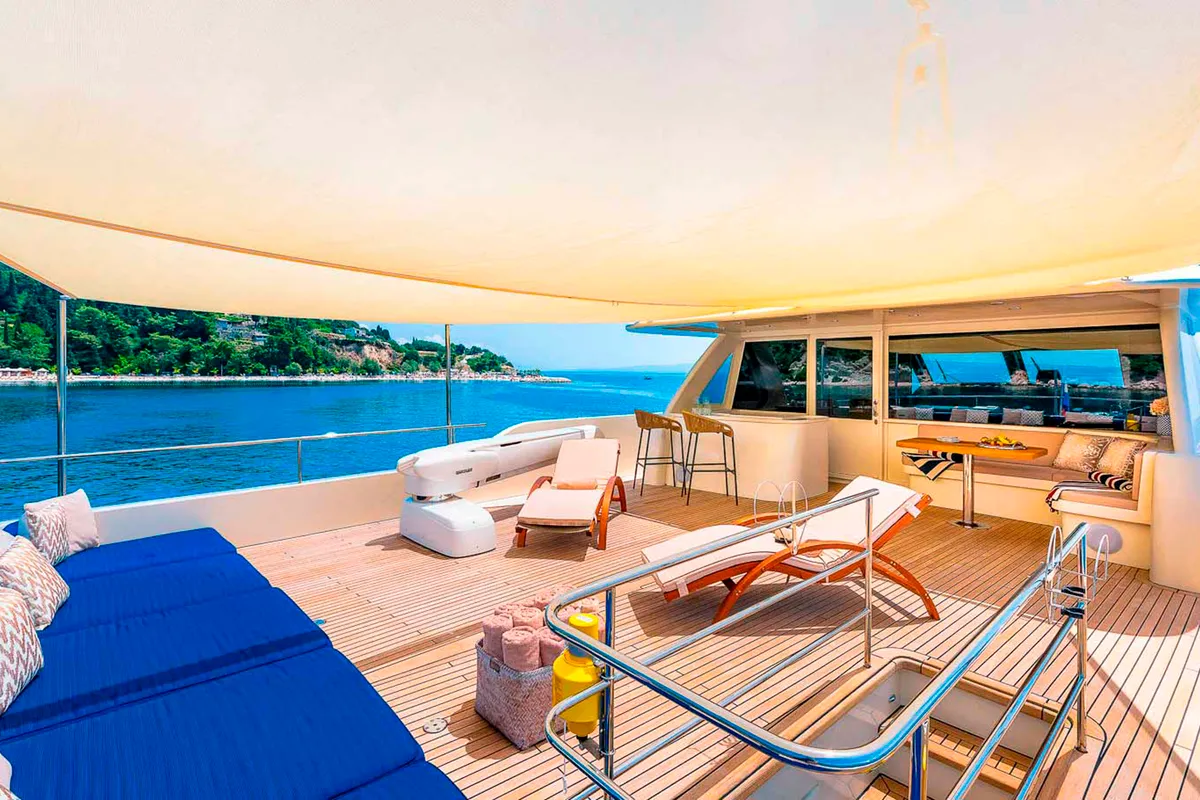 Deck of Grace, a Gulet Motoryacht motor yacht at Split, Croatia