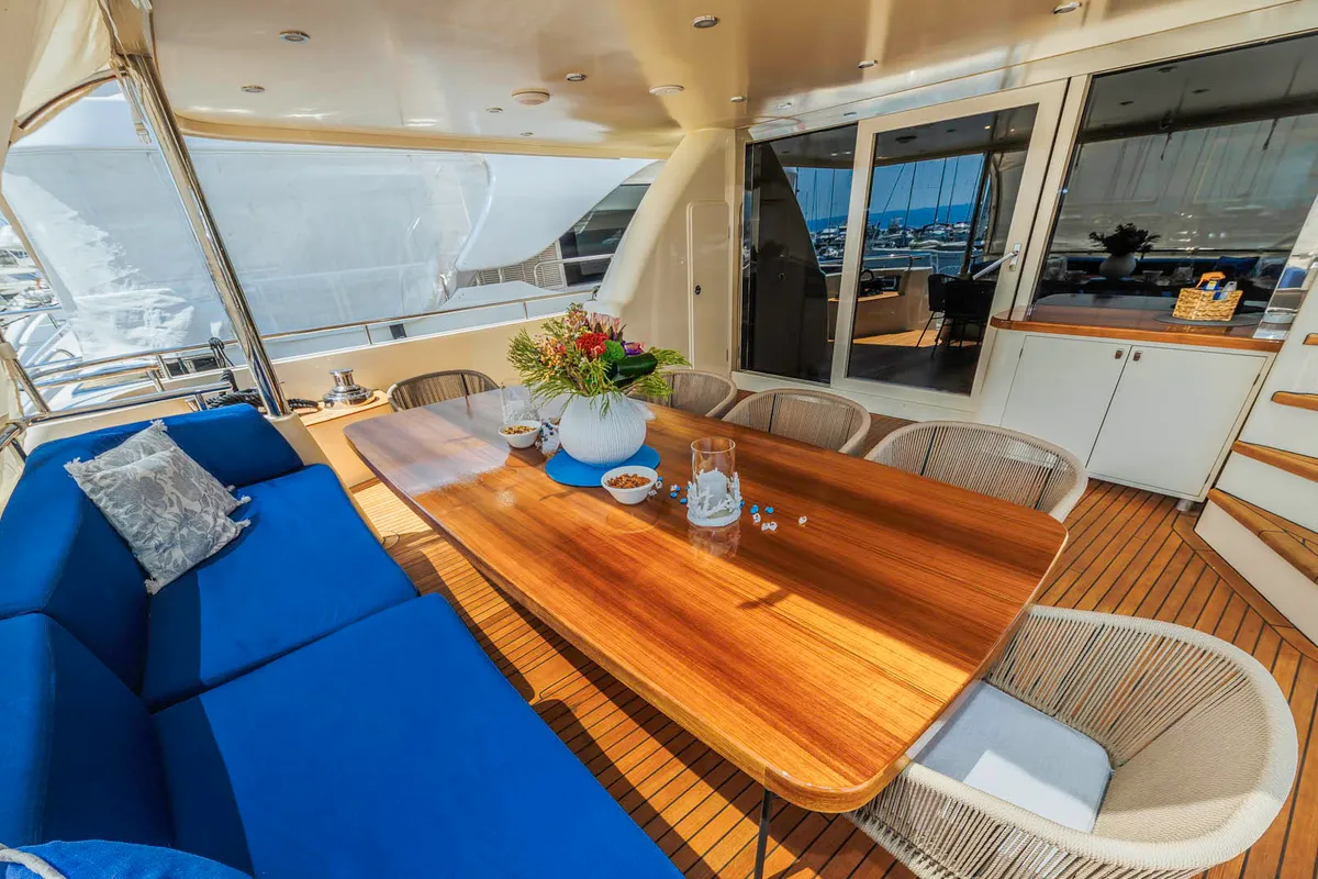 Deck of Grace, a Gulet Motoryacht motor yacht at Split, Croatia