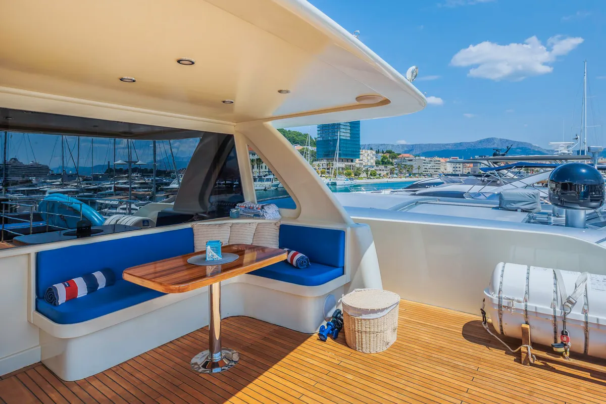 Deck of Grace, a Gulet Motoryacht motor yacht at Split, Croatia