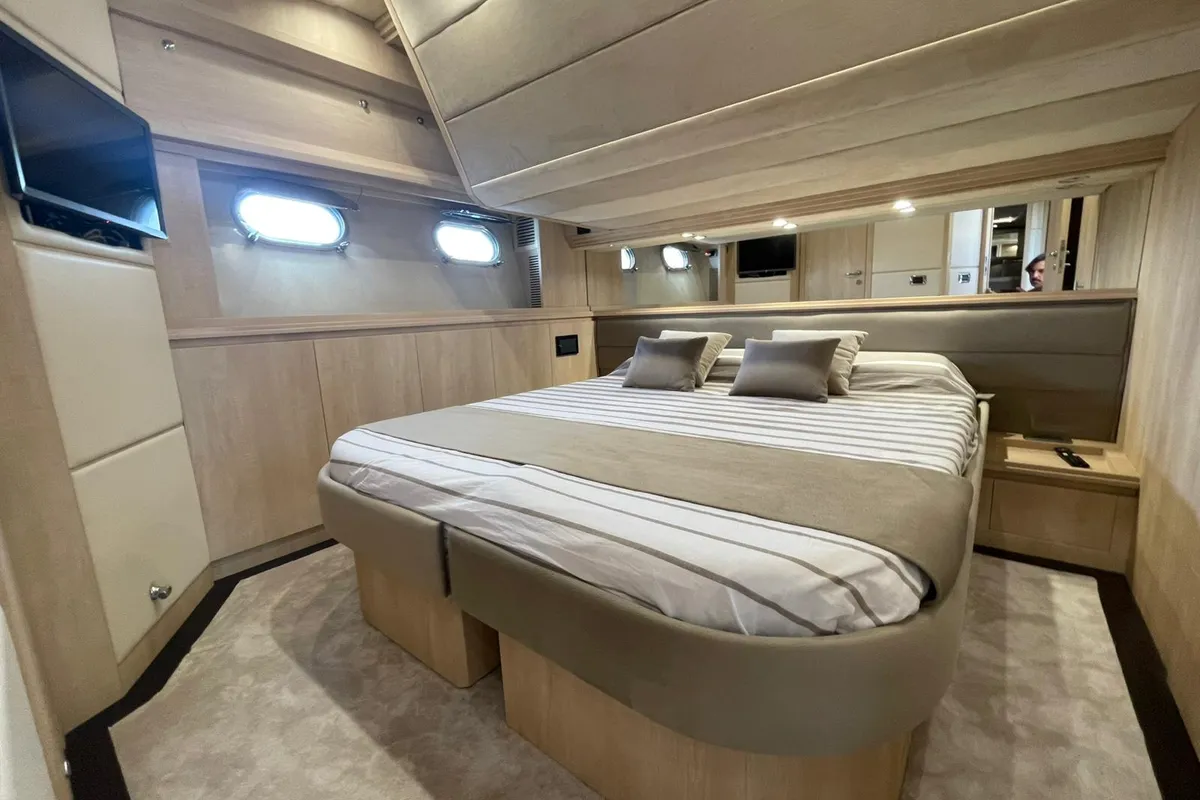 Noe, a Sarnico 65 motor yacht at Palermo, Italy