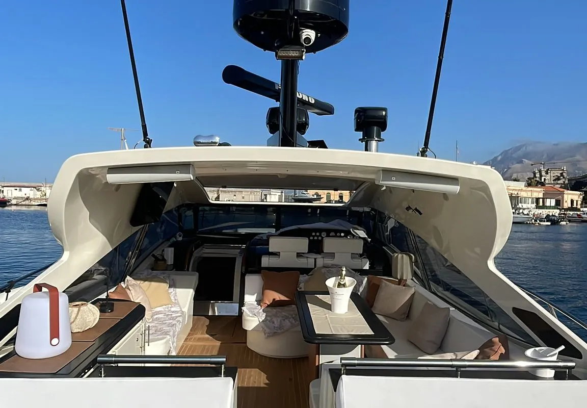 Noe, a Sarnico 65 motor yacht at Palermo, Italy